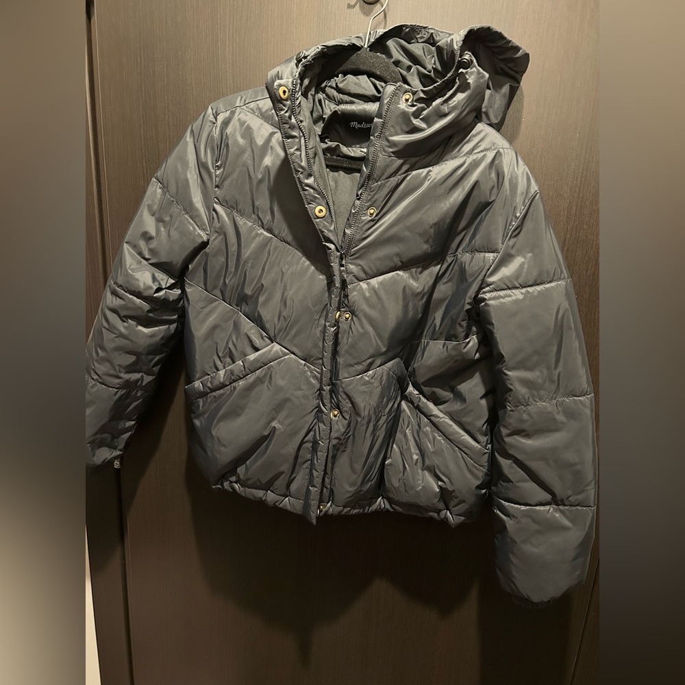 Madewell hooded puffer jacket